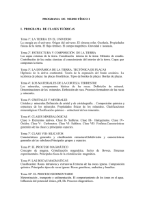 PROGRAMA DE MEDIO FÍSICO I I. PROGRAMA DE CLASES
