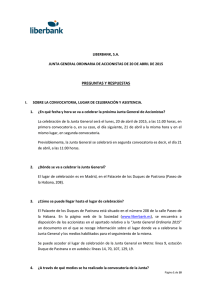 Preguntas y respuestas en relación a la Junta General