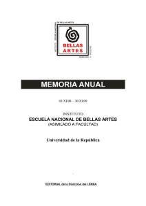 memoria anual - Instituto Escuela Nacional de Bellas Artes