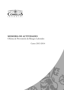 memoria de actividades - Universidad Pontificia Comillas