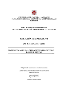 relación de ejercicios de la asignatura - Universidad de Castilla