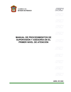 manual de procedimientos de supervision y asesoria en el primer