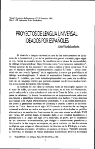 proyectos de lengua universal ideados por espanoles