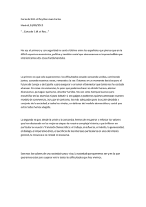 Carta de S.M. el Rey Don Juan Carlos Madrid, 18/09/2012 "...Carta