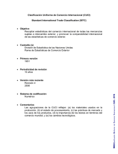 Clasificación Uniforme de Comercio Internacional (CUCI)