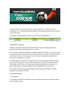 CAINCO convoca al campeonato Inter – Empresarial Mascul