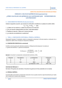 UNIDAD 8. CÁLCULOS QUÍMICOS (Estequiometría) ¿CÓMO