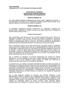 Ley General de las Policías Preventivas del Estado de Chiapas