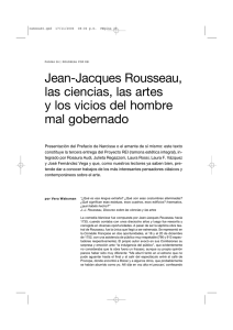 Jean-Jacques Rousseau, las ciencias, las artes y los vicios del