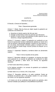 Proyecto de Ley de gestación sustituida en Argentina.
