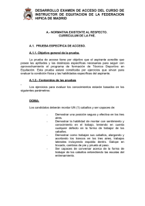 normativa examen - Federación Hípica de Madrid