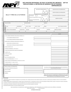 AAFY-08 Declaración provisional de pago y/o entero del impuesto