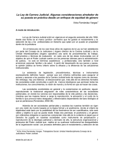 La Ley de Carrera Judicial. Algunas consideraciones alrededor de