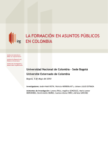 LA FORMACIÓN EN ASUNTOS PÚBLICOS EN COLOMBIA