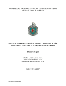 vicerrectoría académica - Universidad Nacional Autónoma de