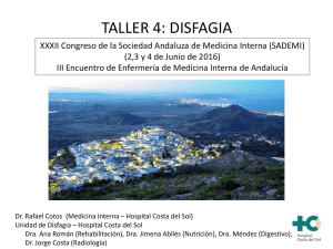 Presentación de diapositivas del Dr. Rafael Cotos Canca