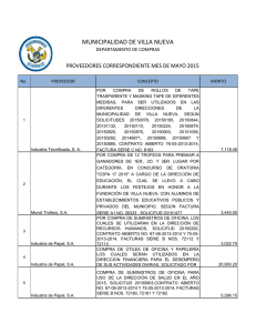 Mayo 2015 - Municipalidad de Villa Nueva