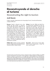 Deconstruyendo el derecho al turismo