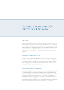 LA ESTRATEGIA DE INFLACIóN ObJETIVO EN COLOMbIA