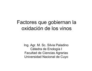 Parámetros que gobiernan la Oxidación en los Vinos