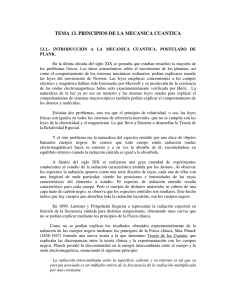 TEMA 13. PRINCIPIOS DE LA MECANICA CUANTICA