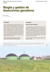 Biogás y gestión de deyecciones ganaderas. In: Suis - N