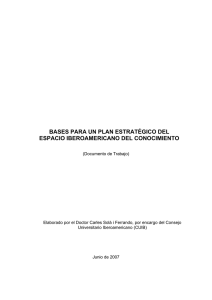 Bases para un Plan Estratégico del EIC. Bogotá