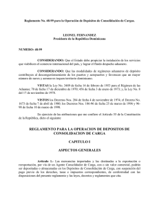 Reglamento No. 48-99 para la Operación de Depósitos de