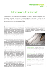 La importancia del testamento - Unión de Consumidores de Andalucía