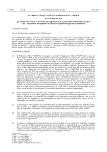 REGLAMENTO DE EJECUCIÓN (UE) No 668/2014 DE LA