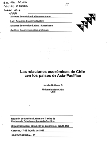 Las relaciones economicas de Chile con los paises de Asia