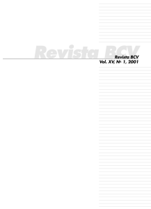 Revista BCV. Vol. XV, N° 1 - Banco Central de Venezuela