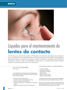 Reportaje Líquidos para lentes de contacto