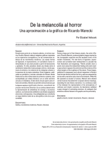De la melancolía al horror - Universidad Nacional de Rosario