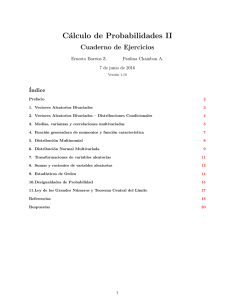 Cuaderno de ejercicios de Cálculo de Probabilidades II.