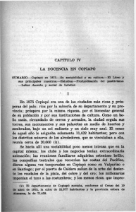 CAPITULO Iv LA DOCENCIA EN COPIAPO En 1875 Copiapó era