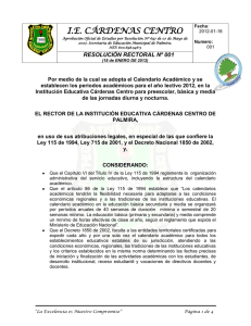 RESOLUCION RECTORAL 001-2012_18 de ENERO de