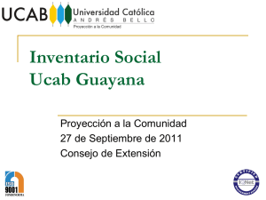 Inventario Social Periodo académico 2011/2012