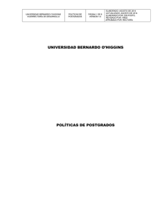Política de Postgrados - Universidad Bernardo O`Higgins