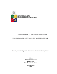 “acoso sexual en chile: sobre la necesidad de legislar en materia