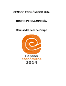 CENSOS ECONÓMICOS 2014 GRUPO PESCA