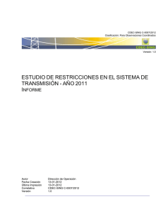estudio de restricciones en el sistema de transmisión - CDEC-SING