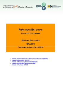 Guia de Prácticas Externas 13-14 del Estudiante. Facultat d`Economia