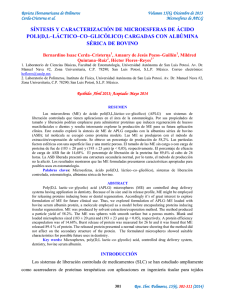 síntesis y caracterización de microesferas de ácido poli(d,l–láctico