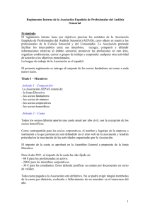 Reglamento interno - Asociación Española de Profesionales del