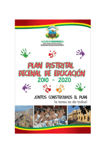 Plan Decenal 2012 - Secretaría de Educación