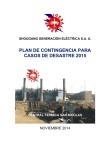 plan de contingencia en caso de desastres 2015