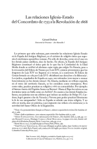 pdf Las relaciones Iglesia-Estado del Concordato de 1753 a la