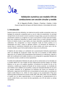 Validaci&oacute;n num&eacute;rica con modelo CFD de conducciones con secci&oacute;n