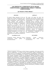 los límites de la democracia en el estado constitucional